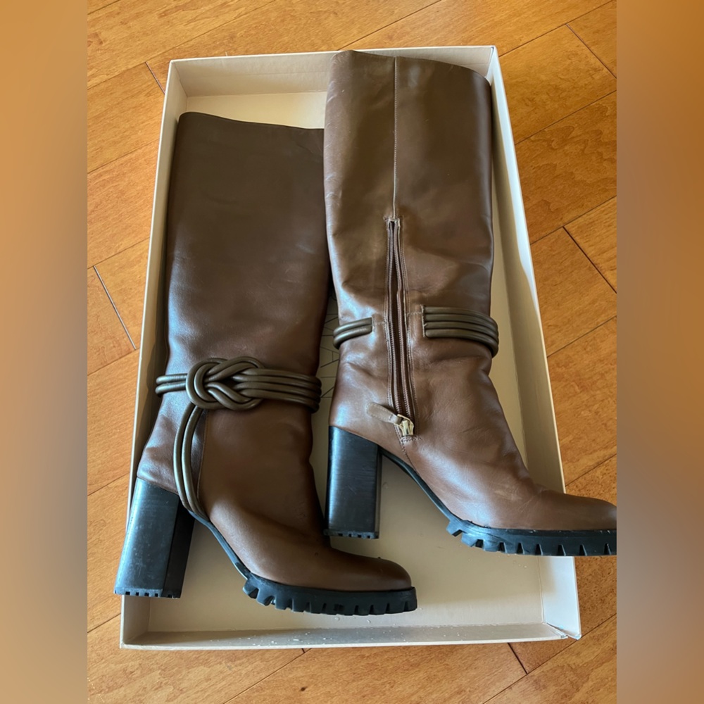 Alexandre Birman brown leather boots